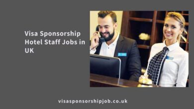 Visa Sponsorship Hotel Staff Jobs in UK