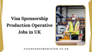 Visa Sponsorship Production Operative Jobs in UK