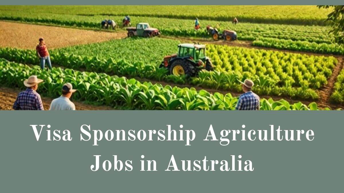 Visa Sponsorship Agriculture Jobs in Australia
