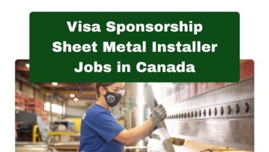 Visa Sponsorship Sheet Metal Installer Jobs in Canada