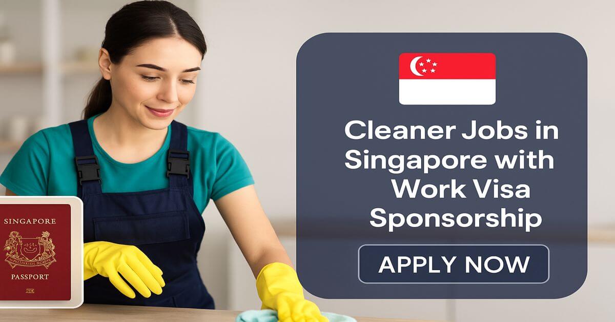 Cleaner Jobs in Singapore with Work Visa Sponsorship